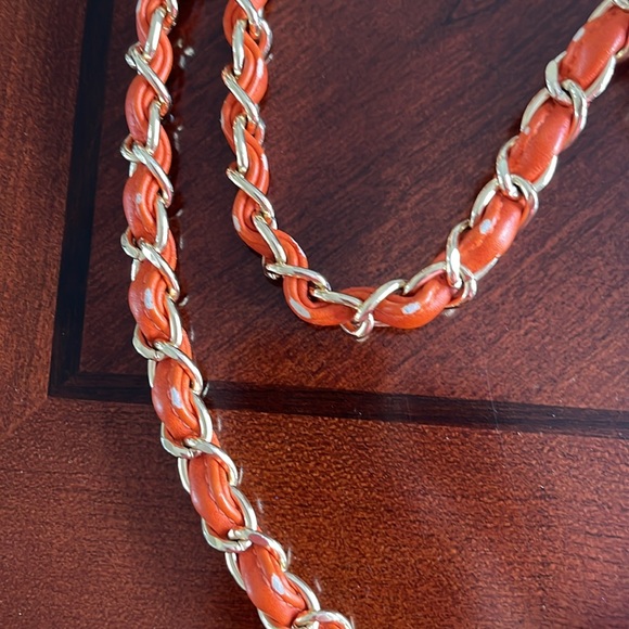 COPY - Party Purse 👜 Orange 🍊 and Gold 💛Nine West - vintage piece - Picture 5 of 7